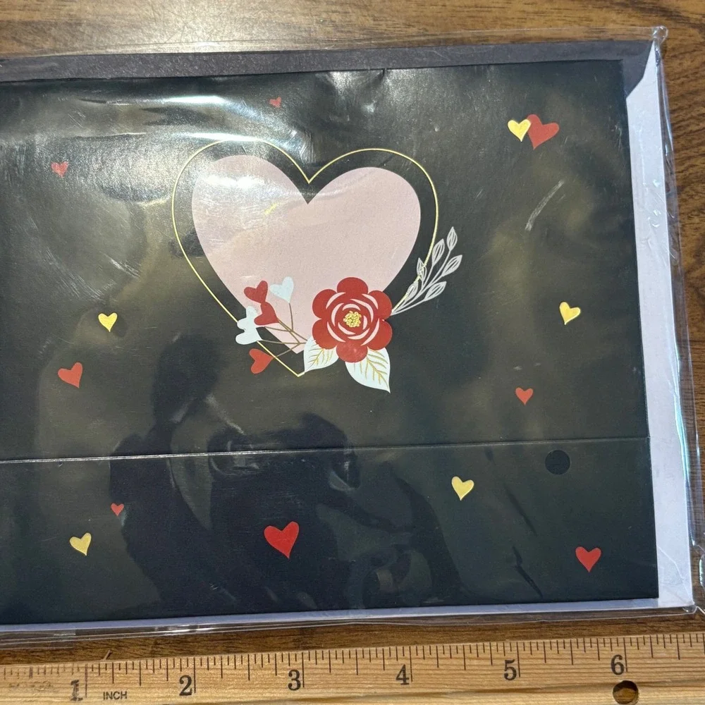 Love Delighted Floral Heart Shadowbox Card Push Button Light Anniversary Wedding